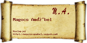 Magocs Amábel névjegykártya
